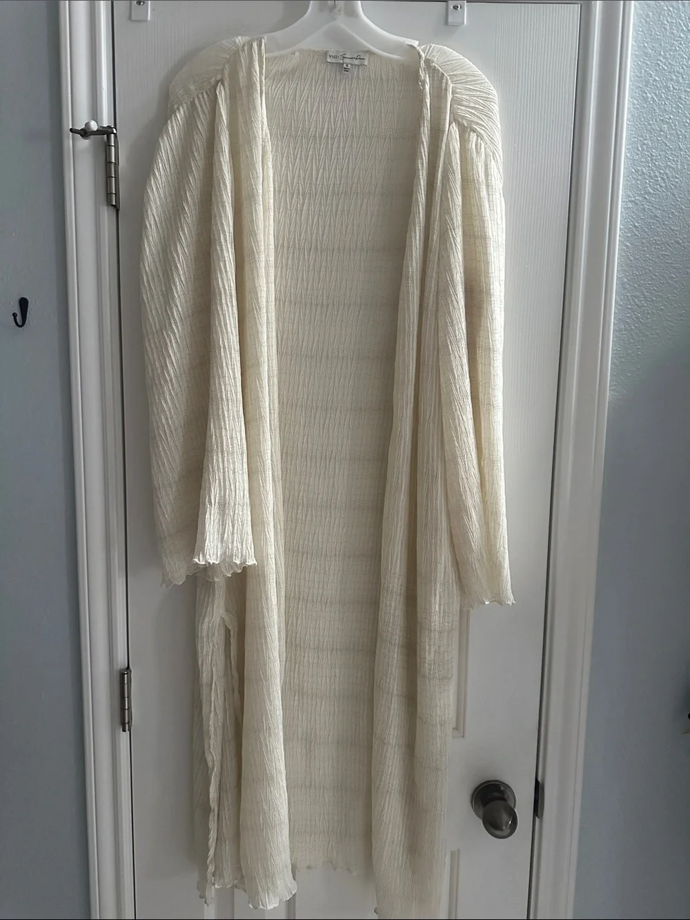 VICI x Summer of Diane Gauzy Ivory Cream Swim Cover Up S Boho Coastal Resortwear